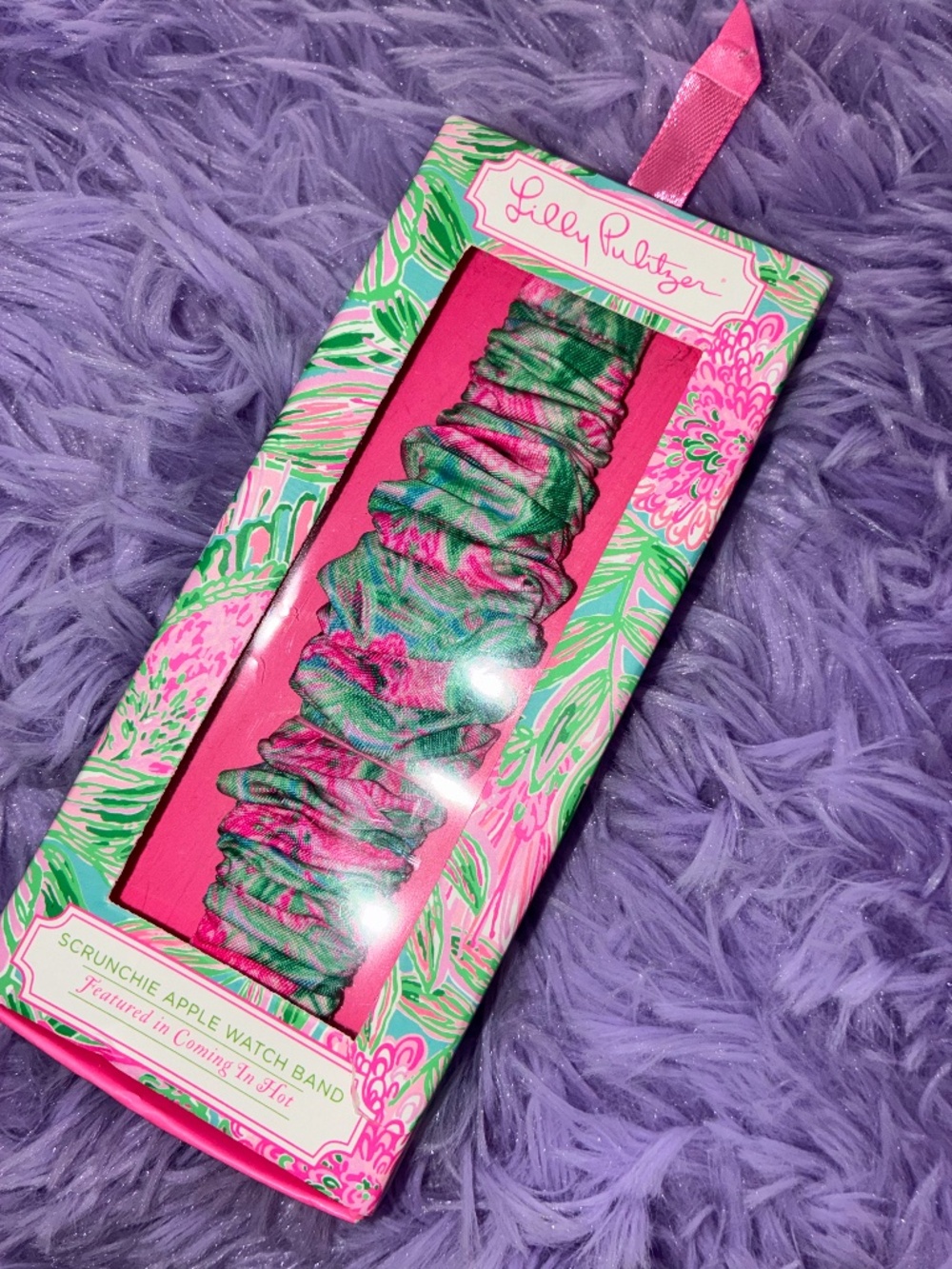 Lilly Pulitzer Scrunchie Apple Watch Band Coming In Hot NIB opened